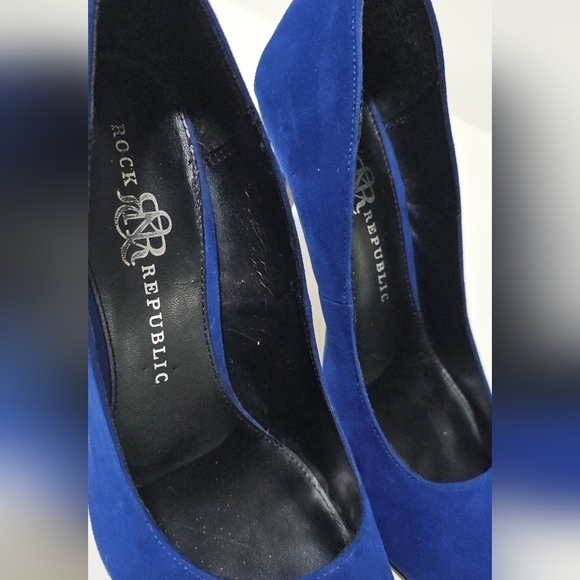 ROCK & REPUBLIC heels Royal Blue Size 9 1/2 - Picture 6 of 10